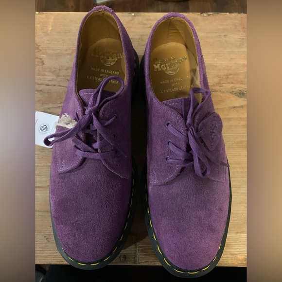 Purple 1461 suede Dr. Martens unisex size 6 - Picture 3 of 8